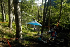 Le tende sospese del rifugio Rio Re